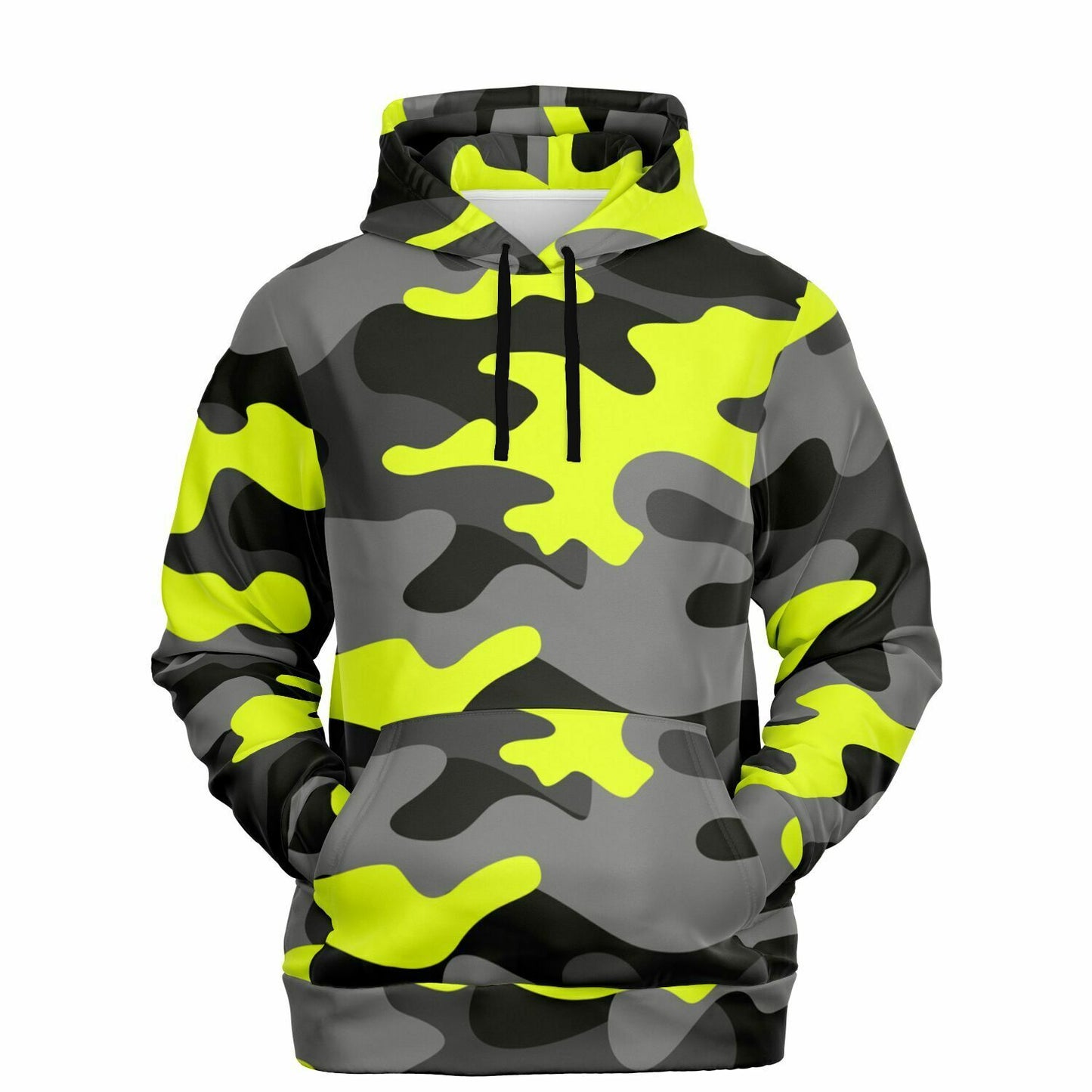 Olive Black & Yellow Camouflage Hoodie | Unisex