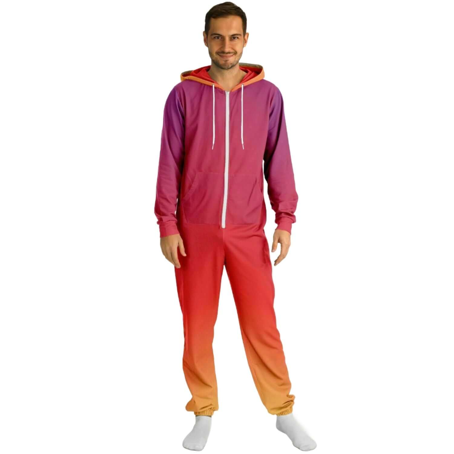 Rave Jumpsuit for Men & Women | Gradient Red Orange