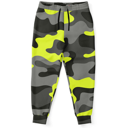 Camo Track Pants | Olive Black & Yellow