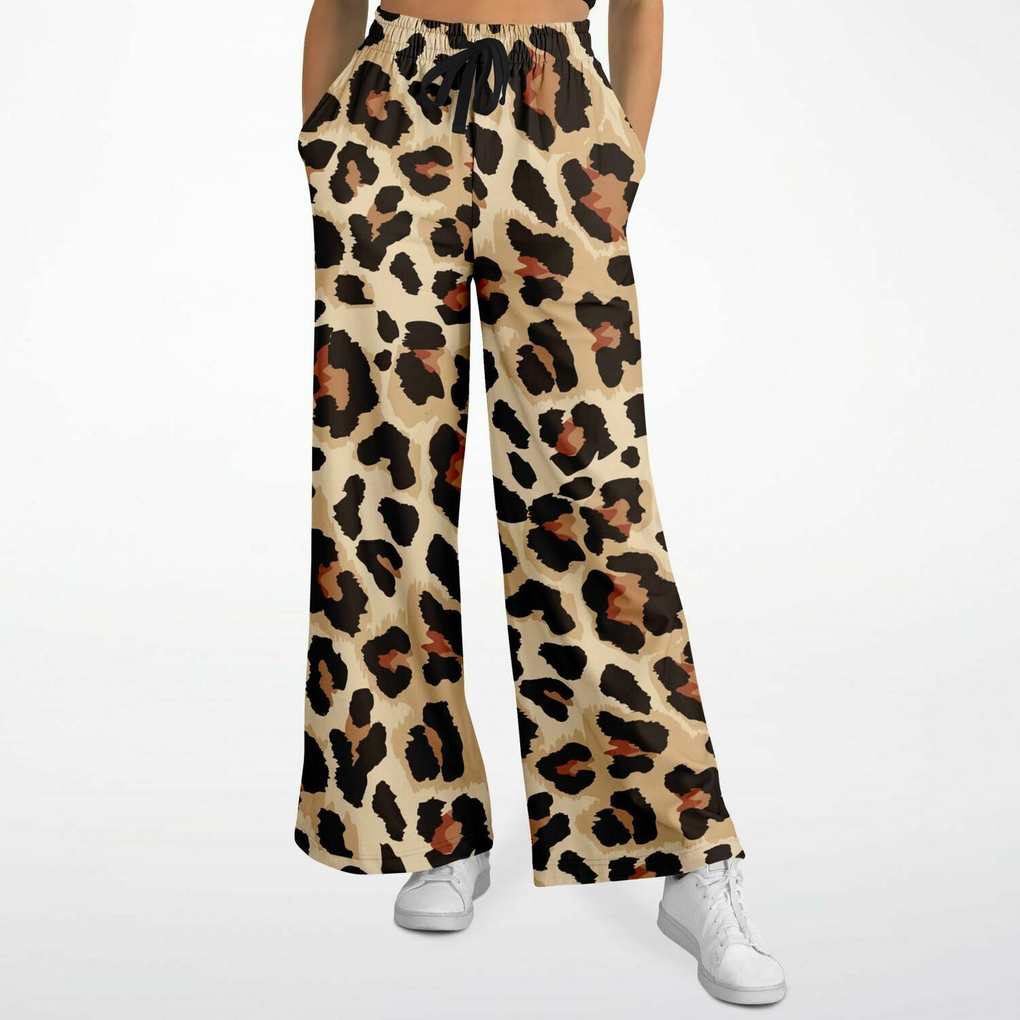 Classic Leopard Wide Leg Pants For Women | HD Print