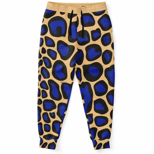 Black Blue & Yellow Leopard Pants | Unisex
