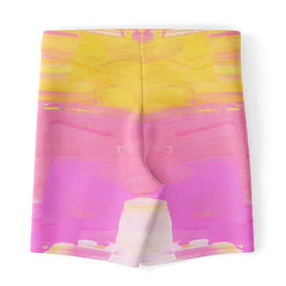 Pink & Yellow Legging Shorts | HD Print