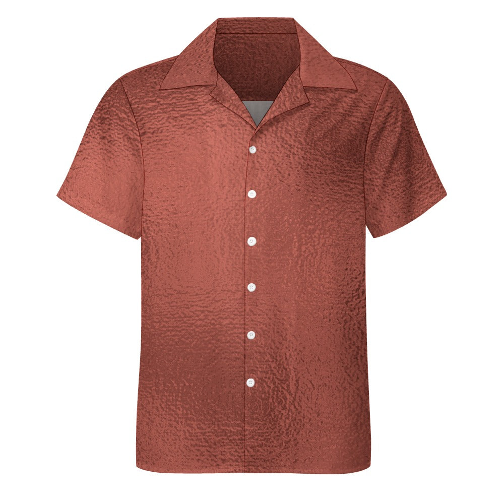 Copper Color Cuban Collar Shirt