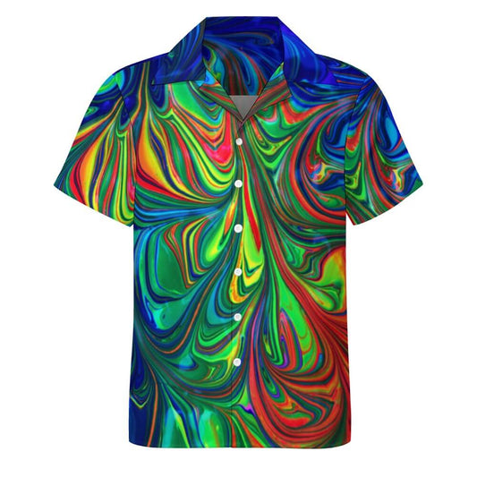 Cuban Collar Shirt | Psychedelic | Shipping Included - Ribooa