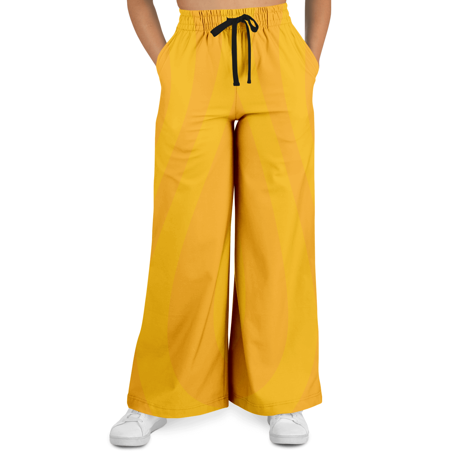 Women's Wide Leg Pants | Yellow Orange HD Print