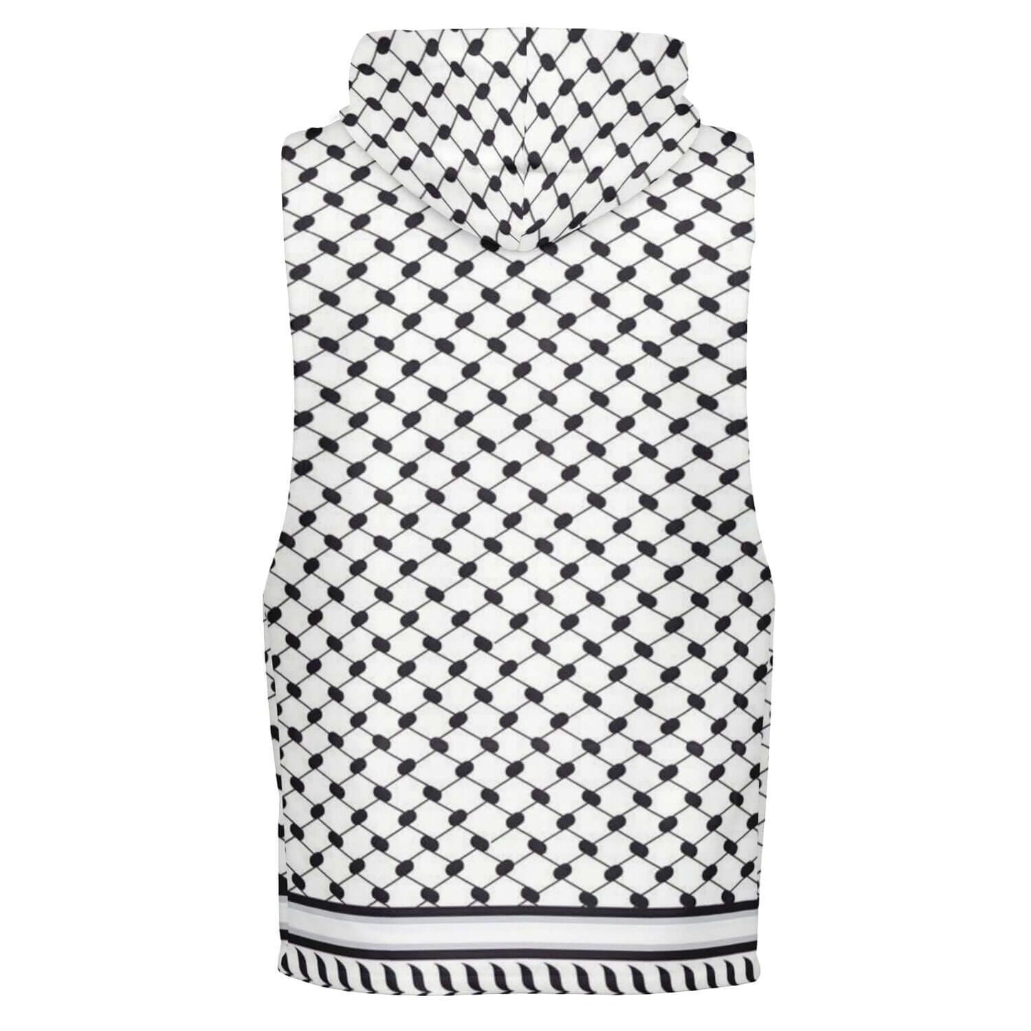 Keffiyeh Sleeveless Hoodie For Men