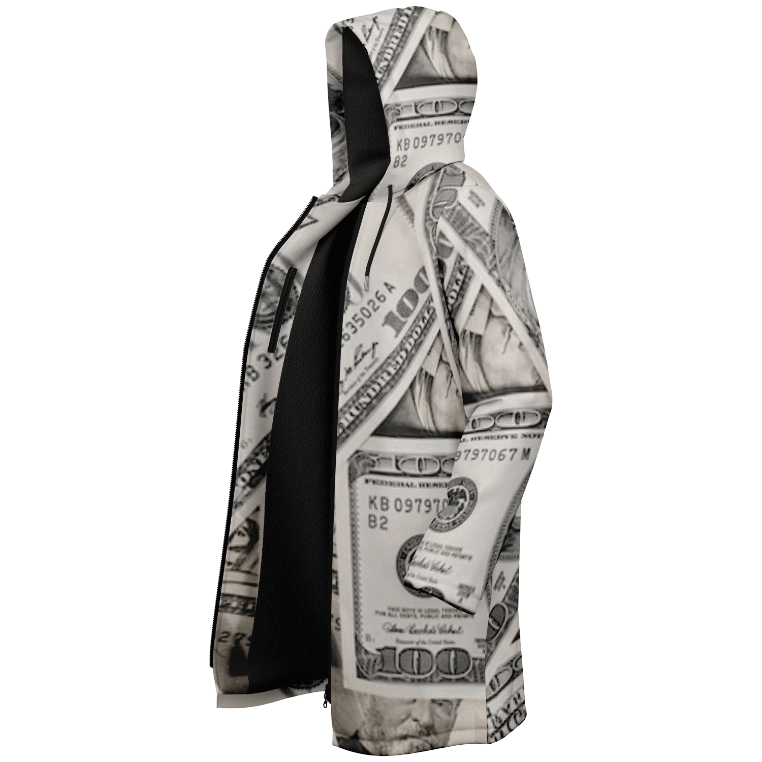 Green Dollars Zipper Cloak $$$ Unisex HD