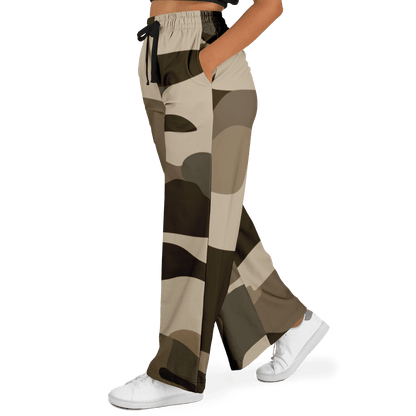 Women's Wide Leg Pants | Commando Khaki HD Print