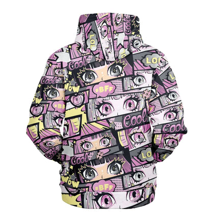 Manga Girl Hoodie | Light Pink Anime