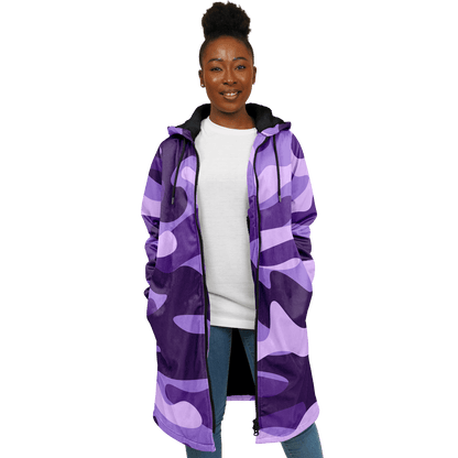 Purple Grape & Mauve Camo Cloak With a Zipper