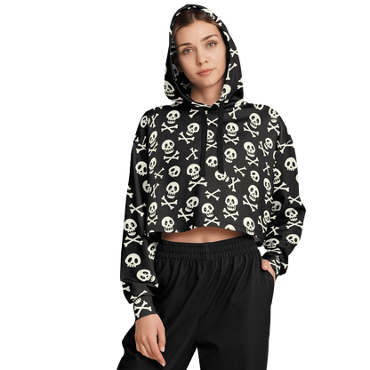 Skulls & Bones Croptop Hoodie For Women