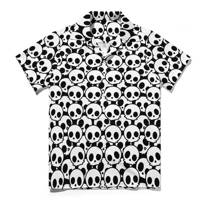 Day of The Dead Skull Cuban Collar Shirt