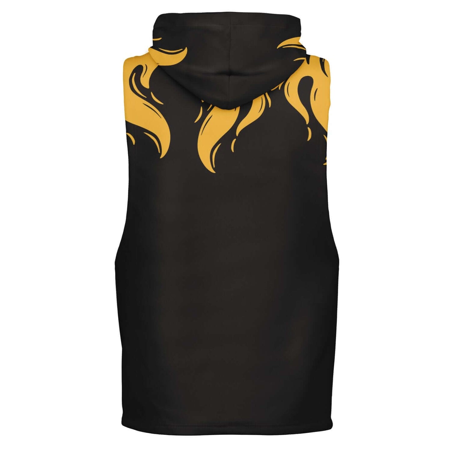 Black Sleeveless Hoodie For Men | Blazing Fire