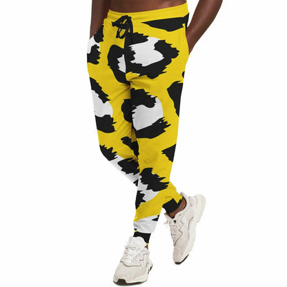 Yellow Leopard Track Pants For Men | HD Print