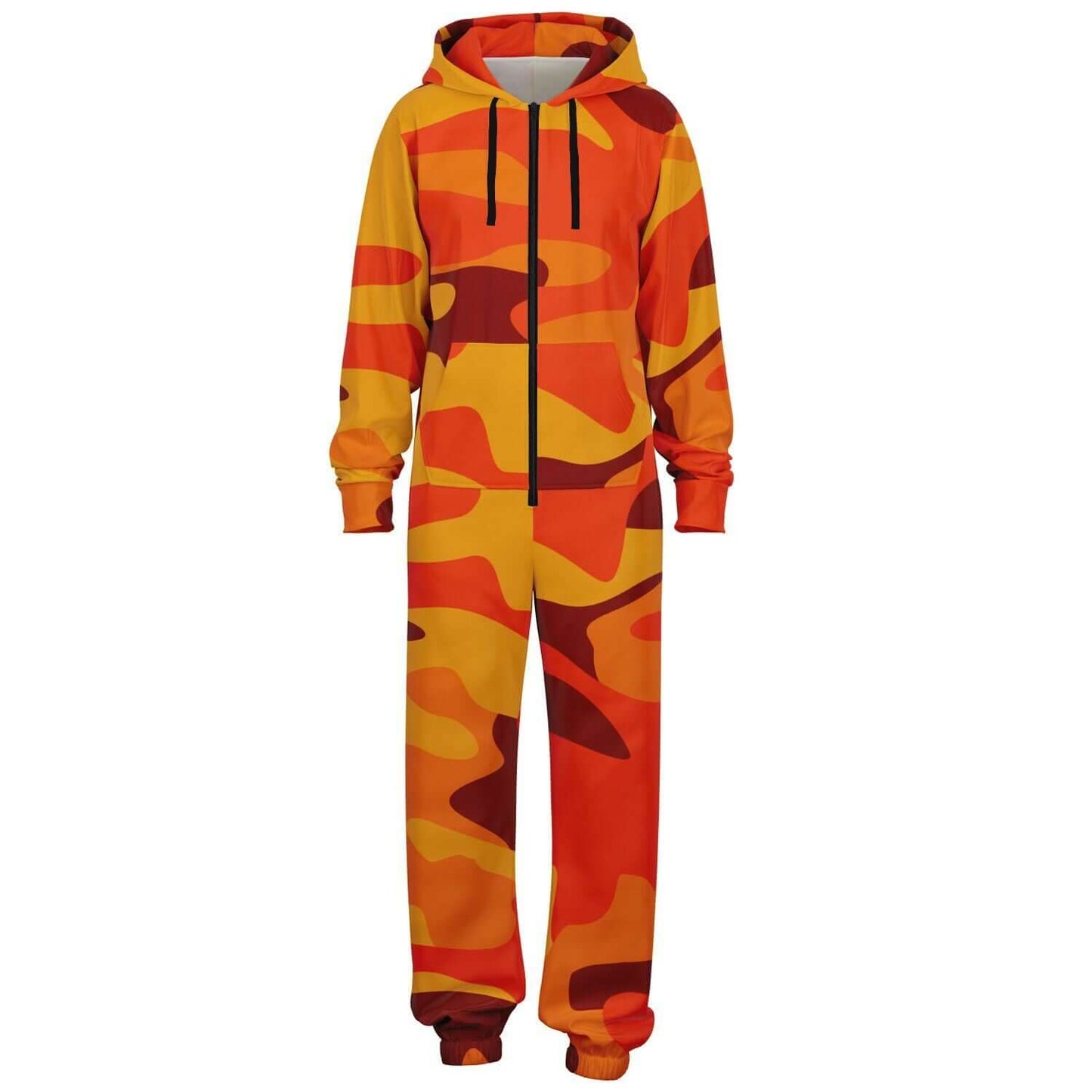 Camo Jumpsuit | California Orange & Red Berry