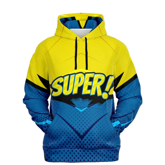 Super! | Blue & Yellow Pop Art Hoodie