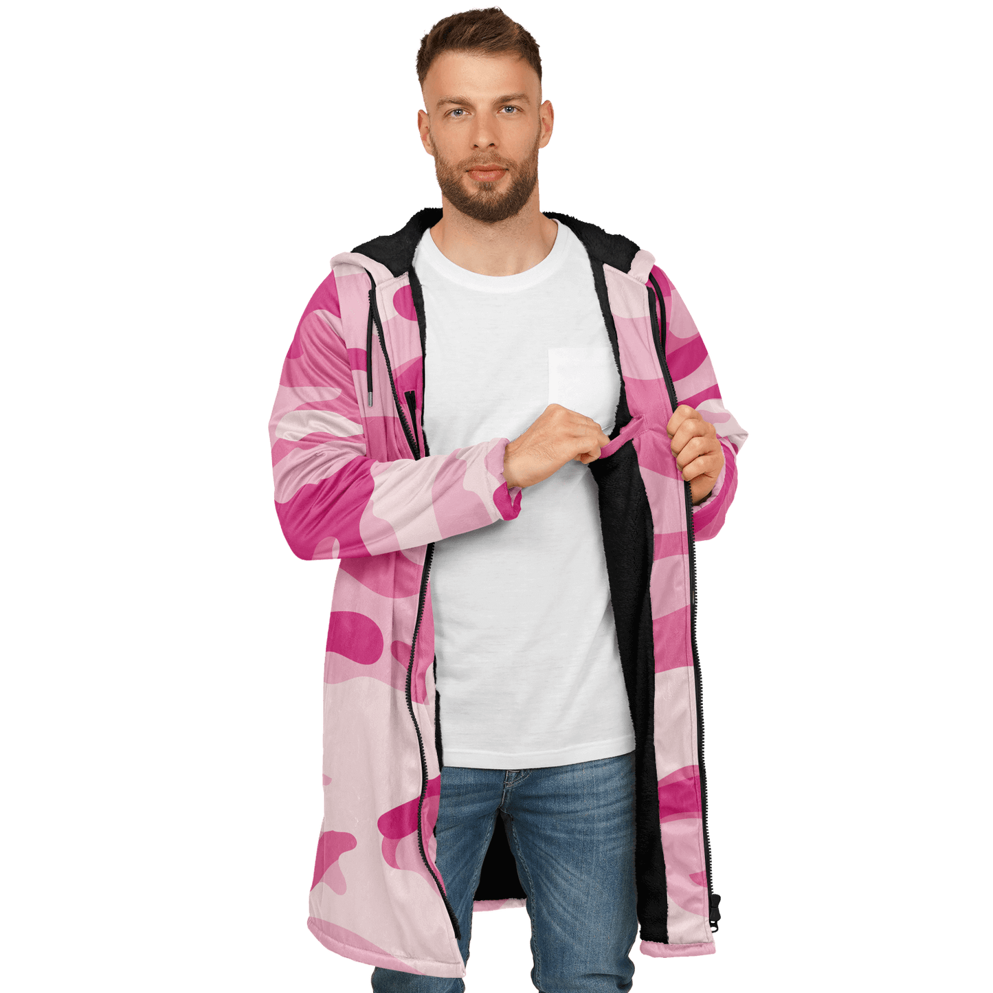 Zippered Lavender Pink Camo Cloak