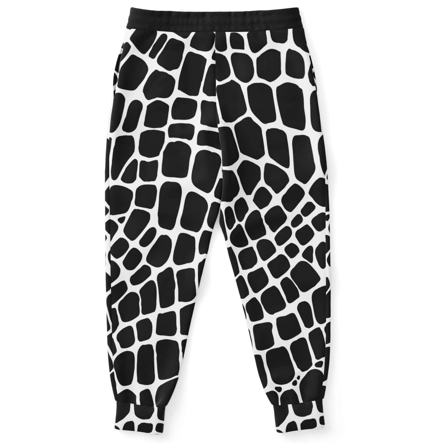 Black & White Snake Track Pants For Men | HD Print