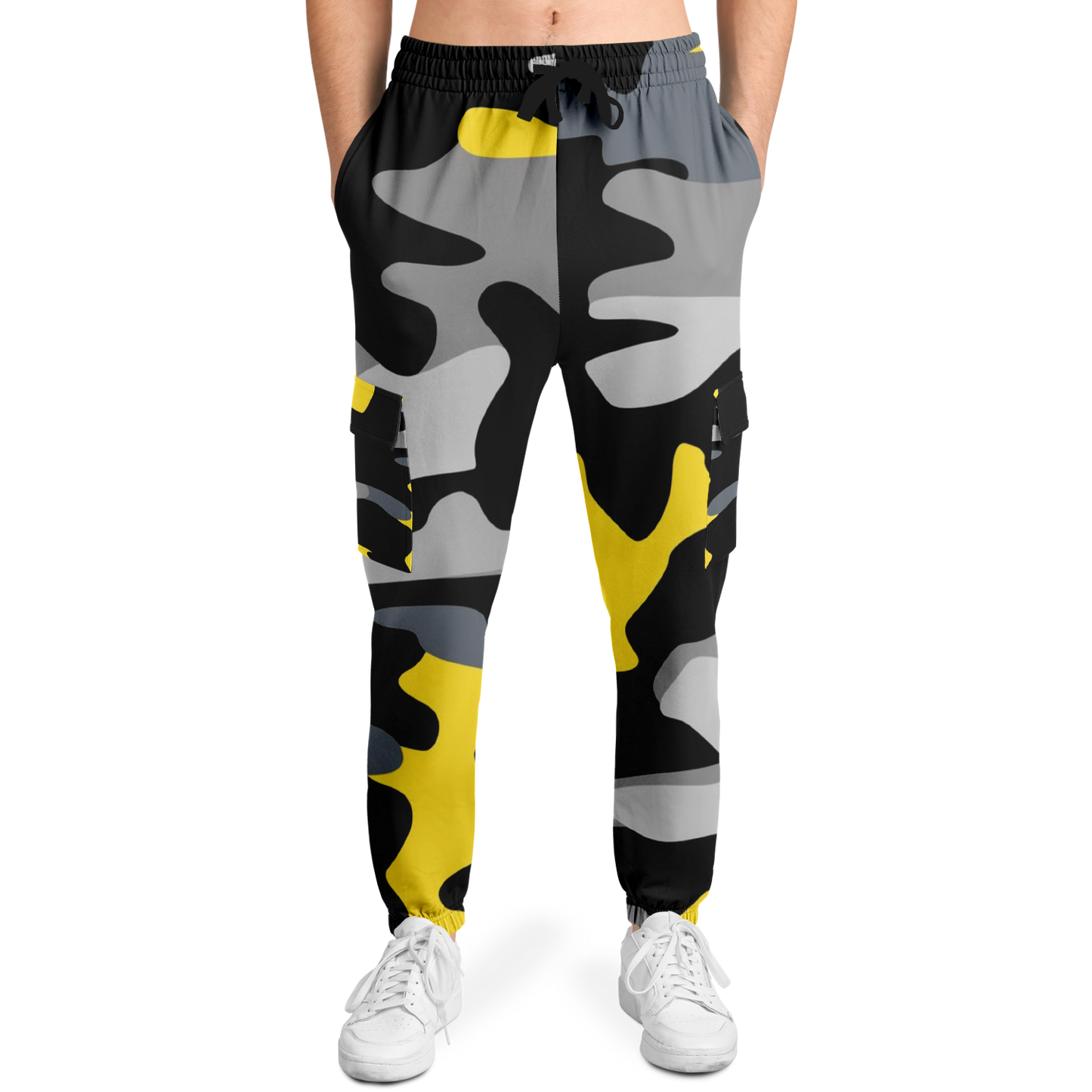 Black & Yellow Commando Cargo Sweatpants | HD Print