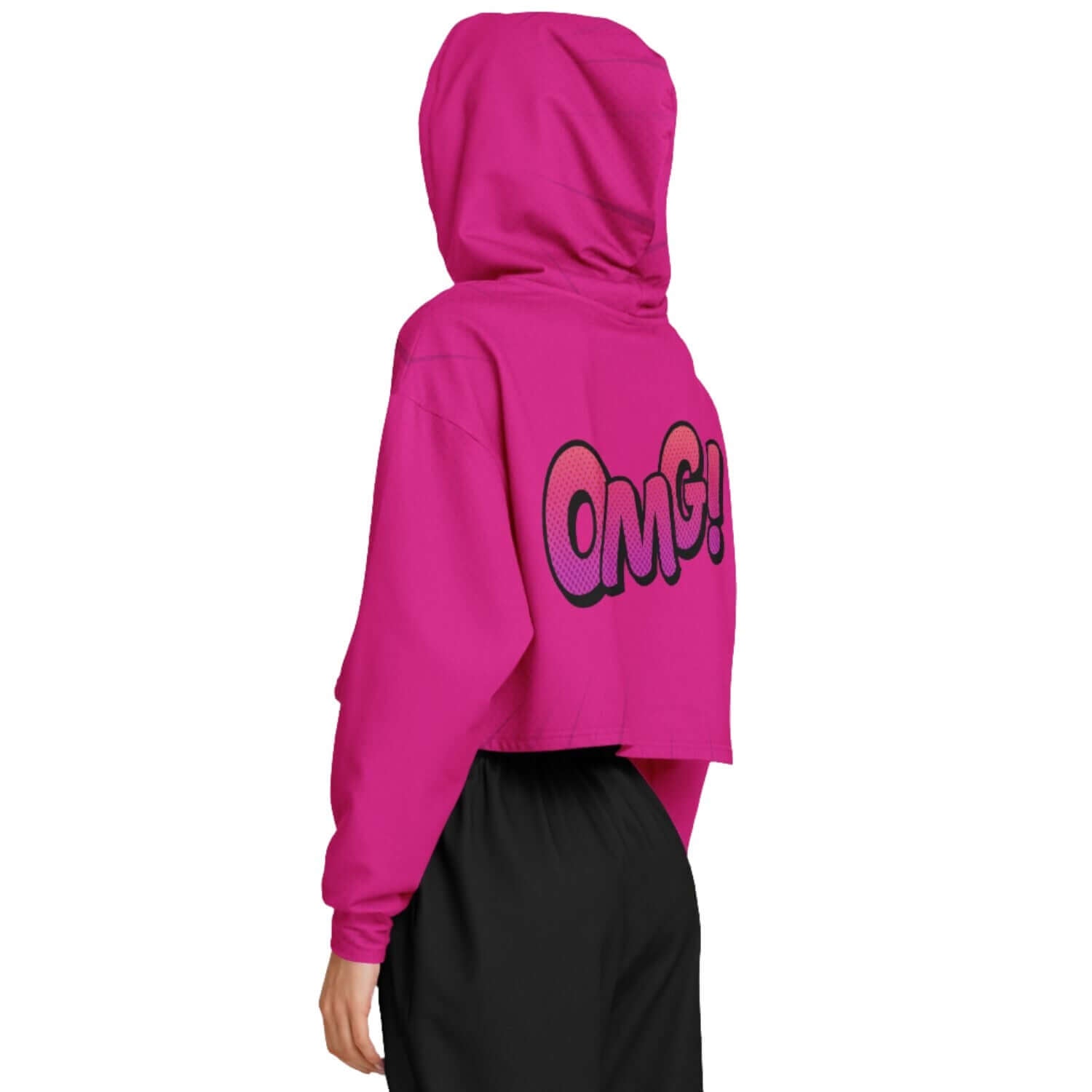 OMG! Hollywood Cerise Cropped Hoodie