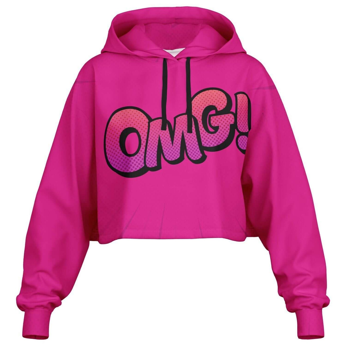 OMG! Hollywood Cerise Cropped Hoodie