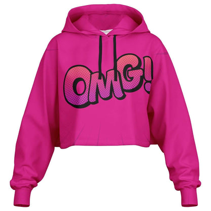 OMG! Hollywood Cerise Cropped Hoodie