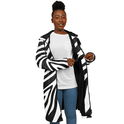 Zebra Zipper Cloak | Unisex HD Black & White