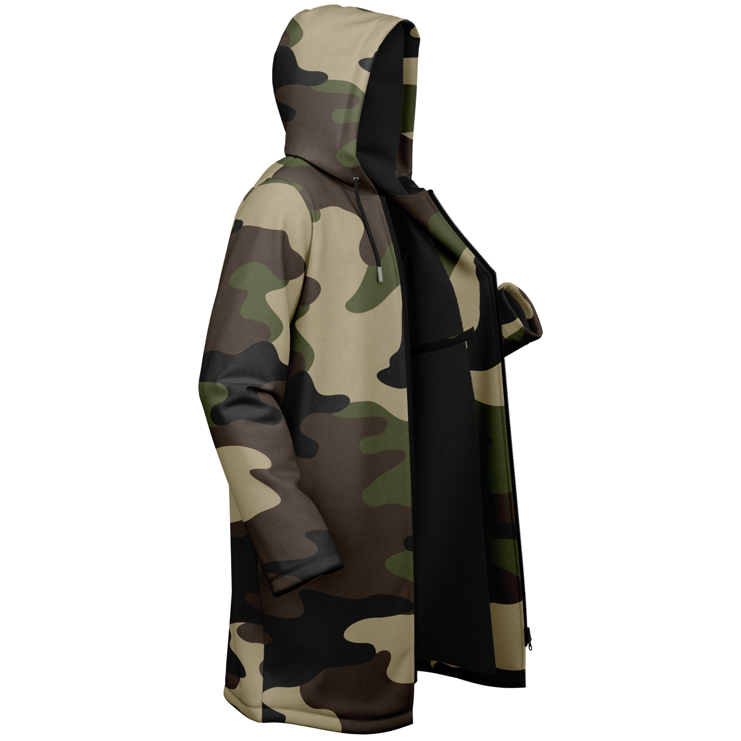 Classic Green Camo Cloak With a Zipper