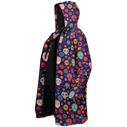 Dia De Los Muertos Mexican Cloak With a Zipper