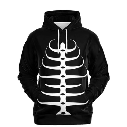 Rib Cage Hoodie | Black & White