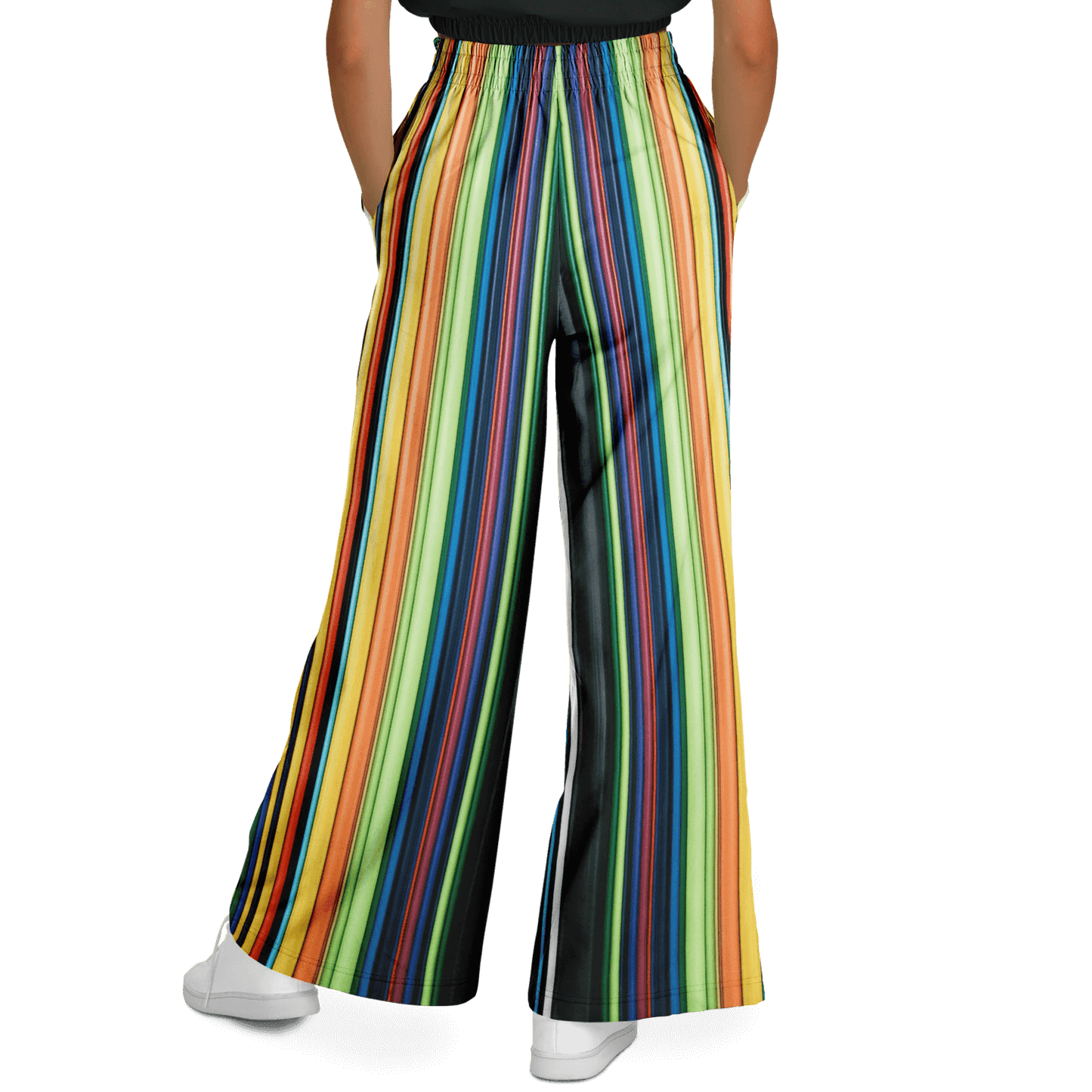 Women's Wide Leg Pants | Colored Thin Lines