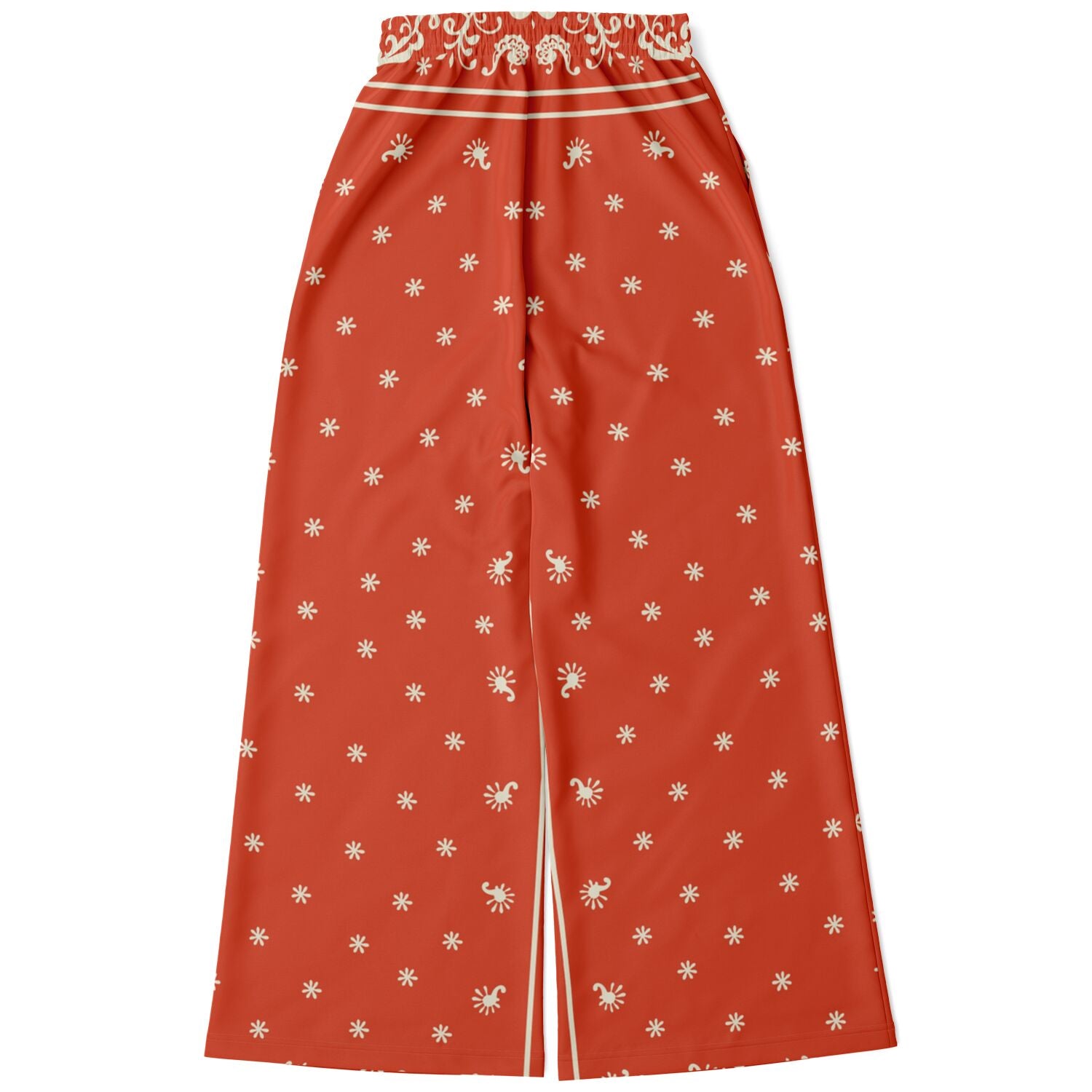 Women's Wide Leg Pants | Red Bandana HD Print