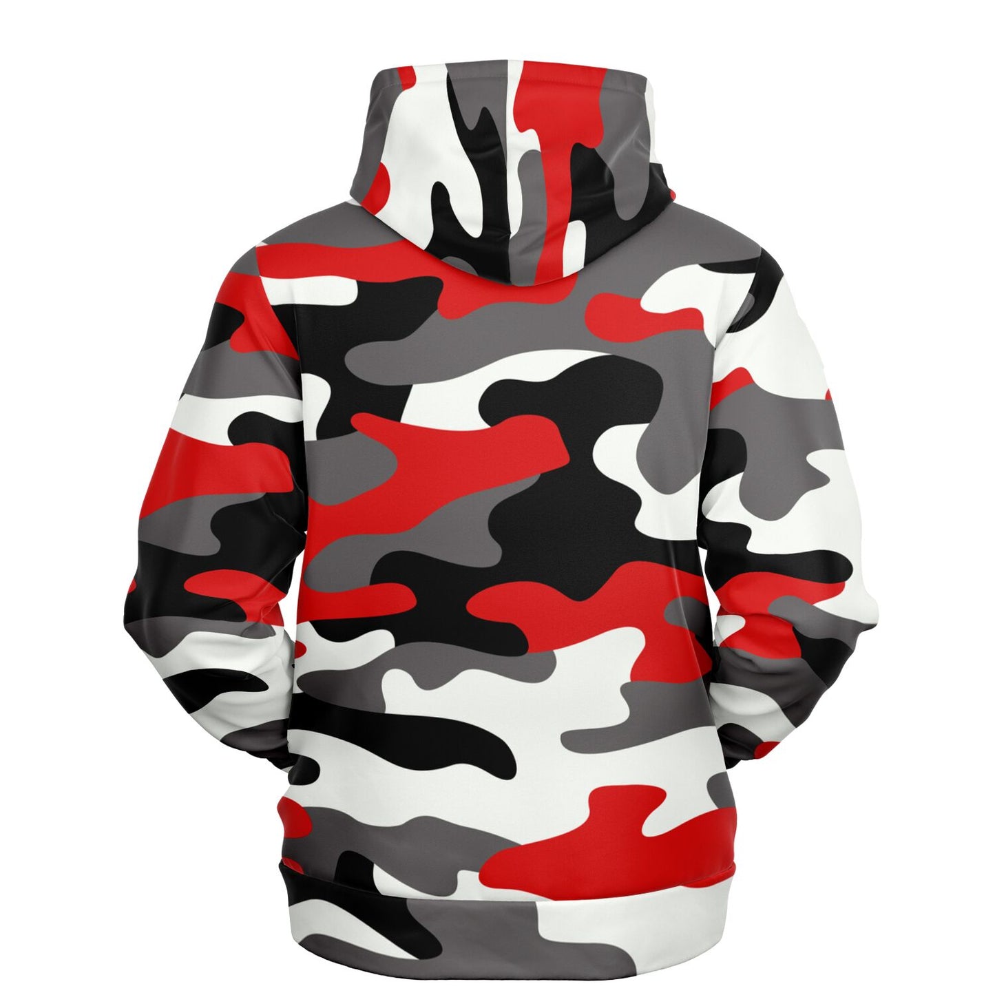 Milano Red Black & White Camouflage Hoodie | Unisex