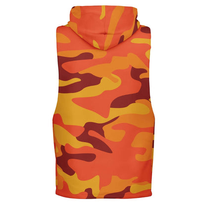 California Orange & Red Berry Camo Sleeveless Hoodie