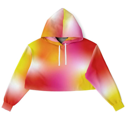 Orange Yellow Gradient Cropped Hoodie