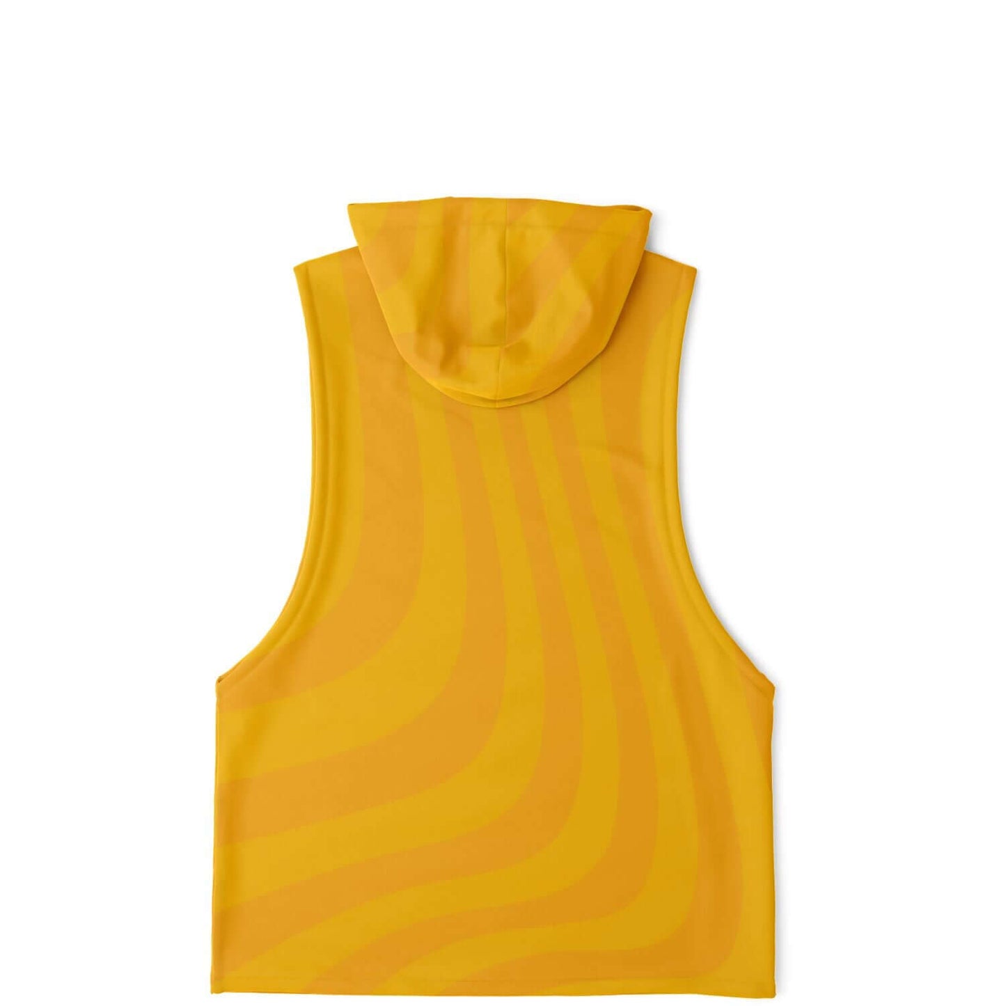 Yellow Sleeveless Hoodie For Men | Good Vibes