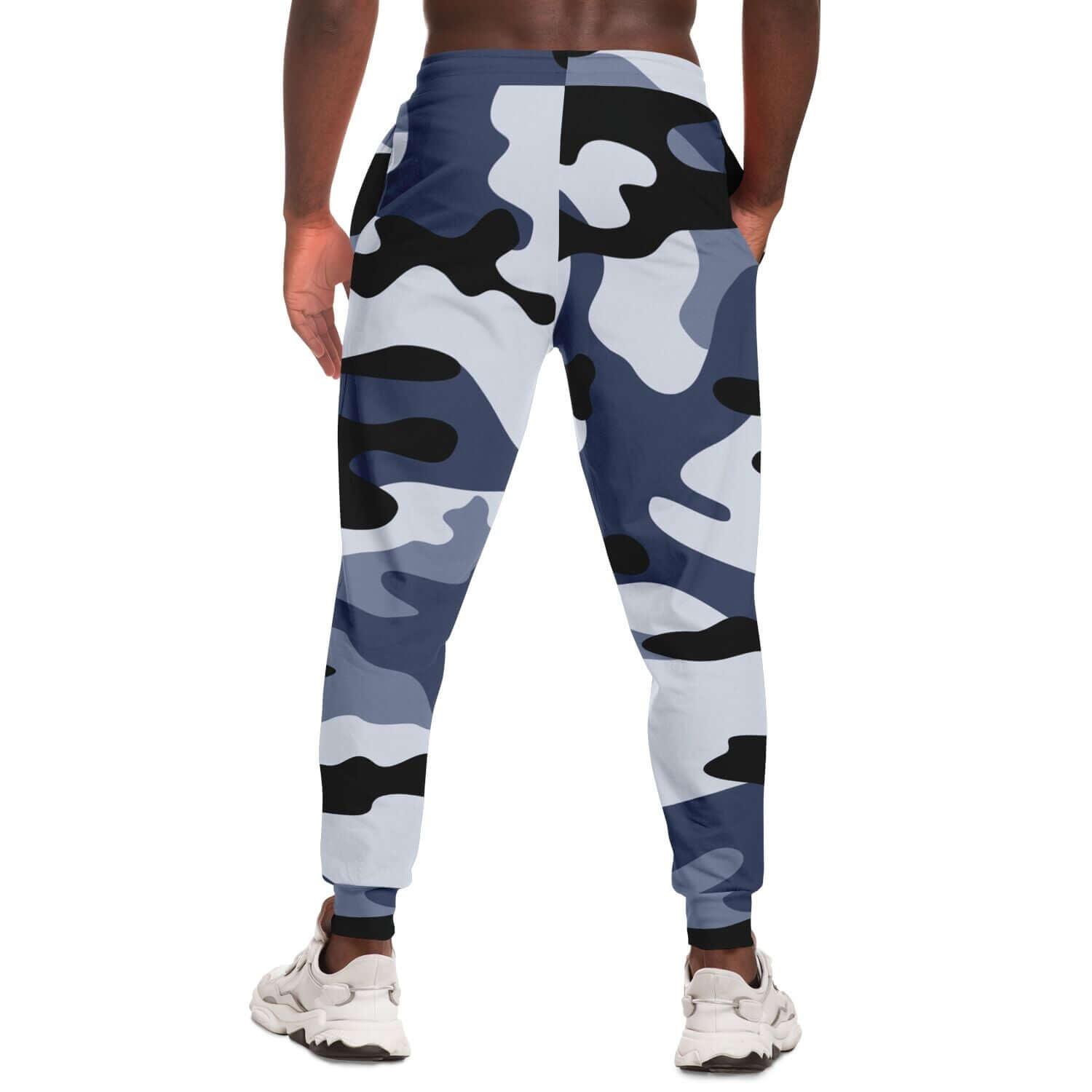 Camo Track Pants | Light Blue & Black