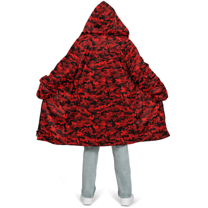 Army Red Camo Cloak With a Zipper | Ribooa