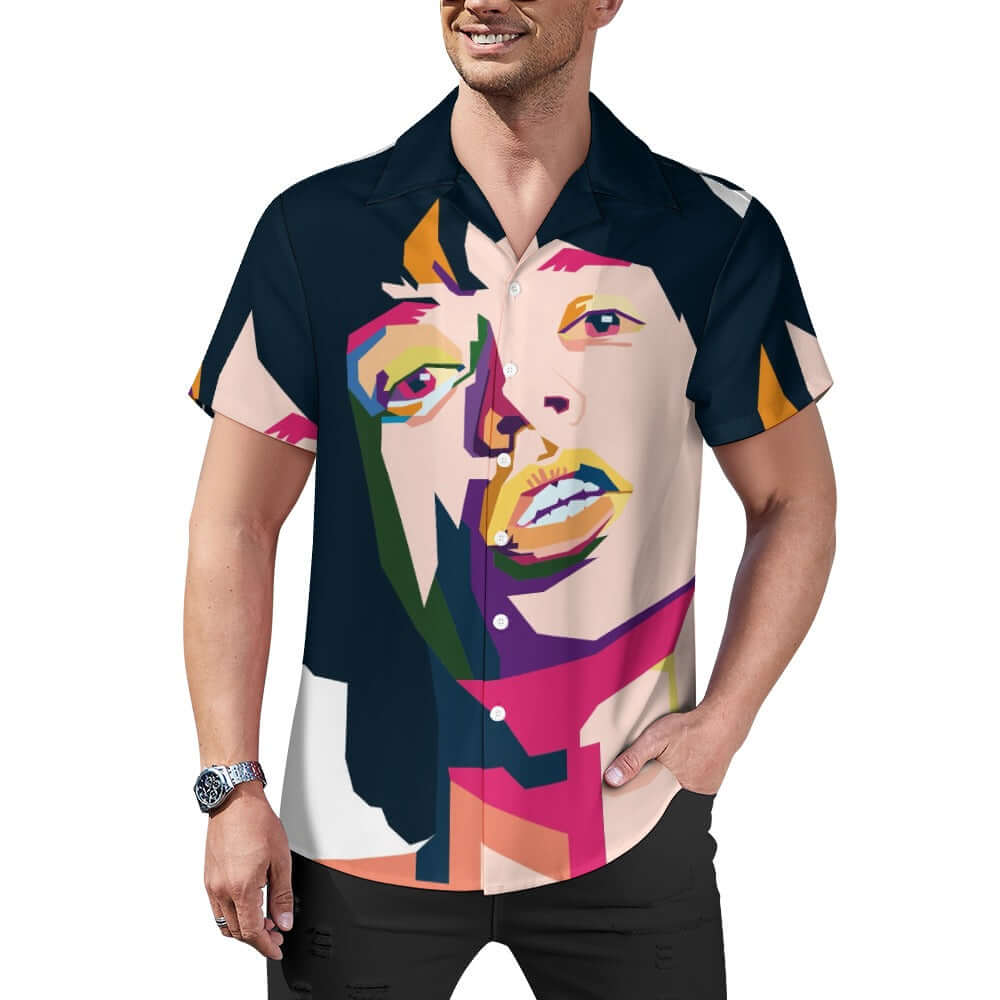 Mick Jagger Cuban Collar Shirt