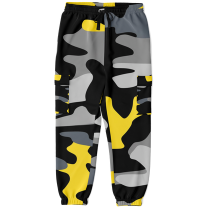 Black & Yellow Commando Cargo Sweatpants | HD Print