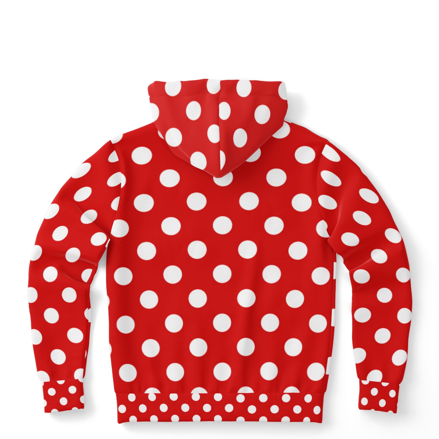 White Dots On A Deep Red Hoodie | Unisex