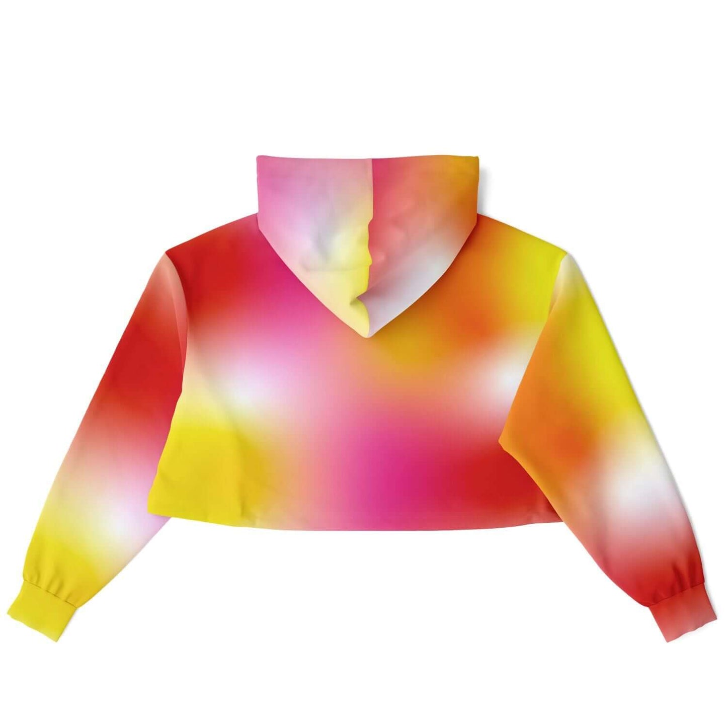 Orange Yellow Gradient Cropped Hoodie