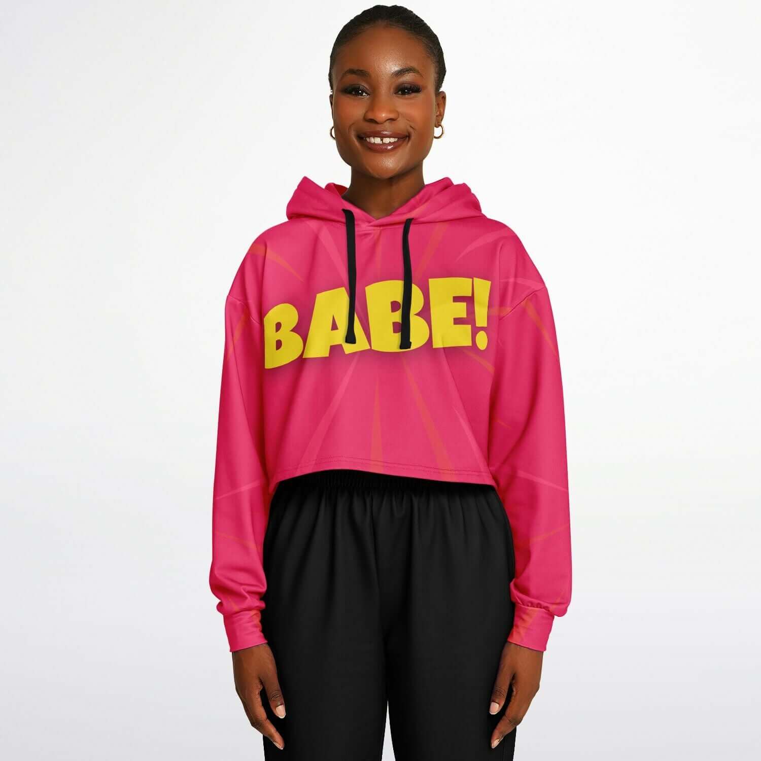 Red BABE! Cropped Hoodie