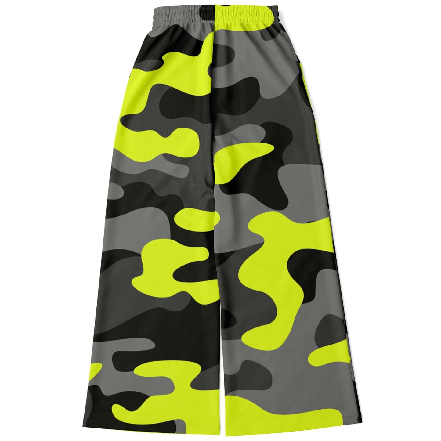 Camo Wide Leg Pants For Women | Olive Black & Yellow