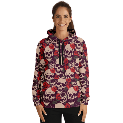 Skulls & Roses Hoodie | Red Unisex