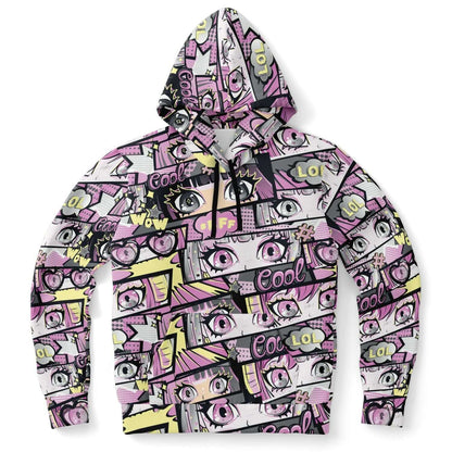 Manga Girl Hoodie | Light Pink Anime