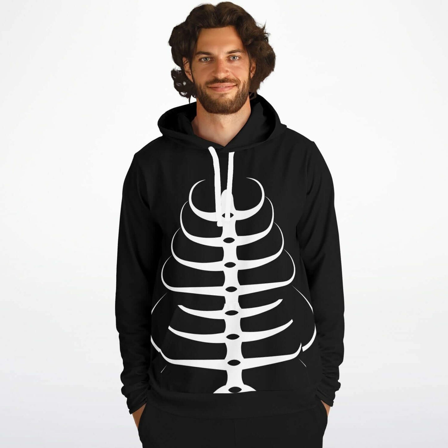 Rib Cage Hoodie | Black & White