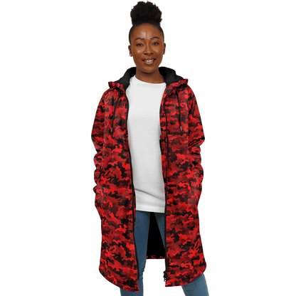 Army Red Camo Cloak With a Zipper | Ribooa