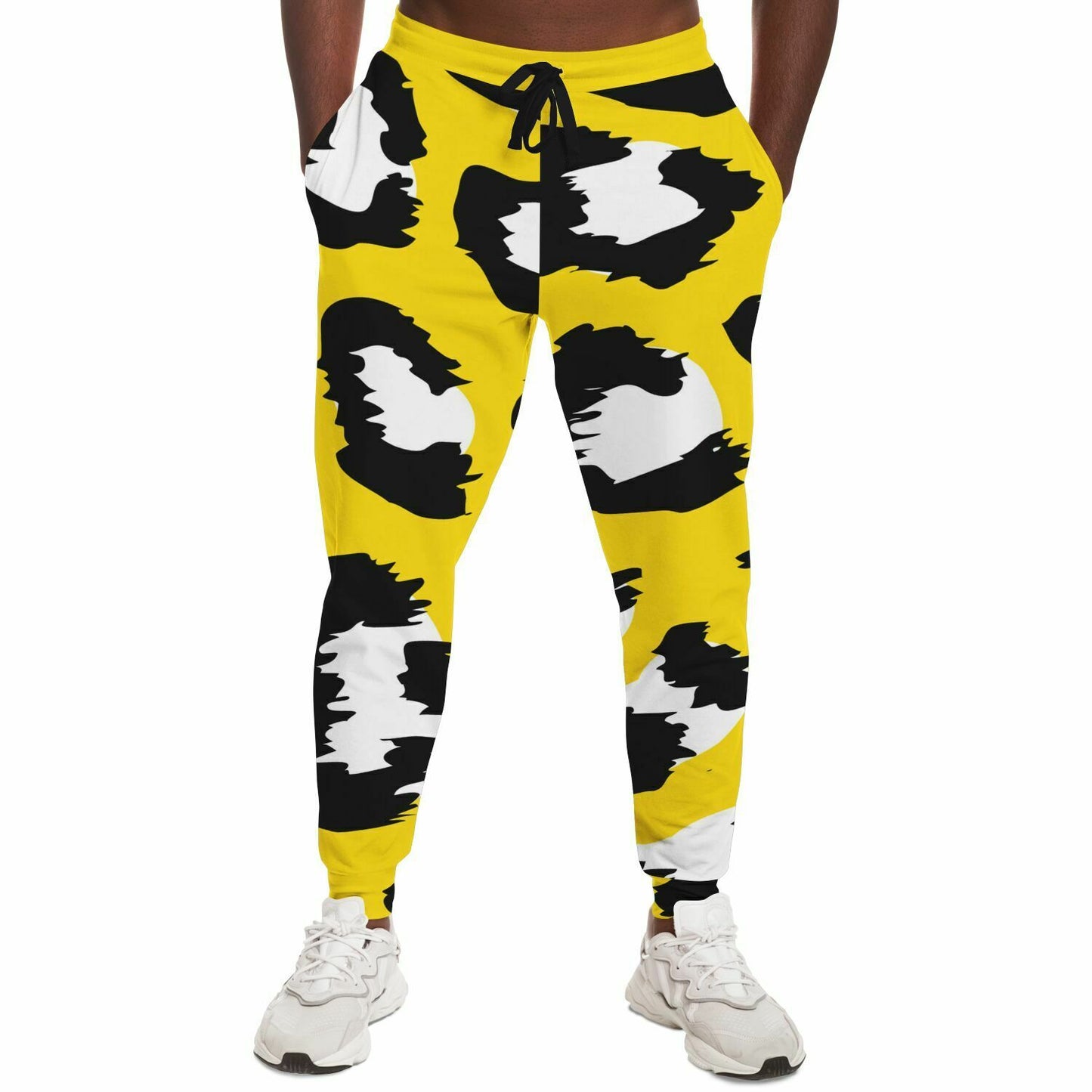 Yellow Leopard Track Pants For Men | HD Print