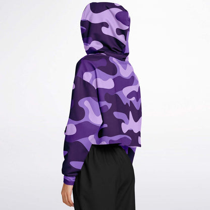 Purple Camo Cropped Hoodie | LUSH